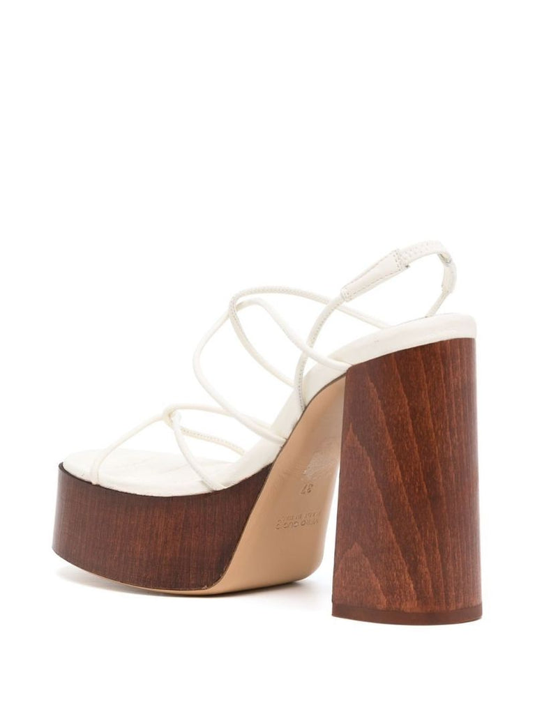 Brown 120 Platform Leather Sandals