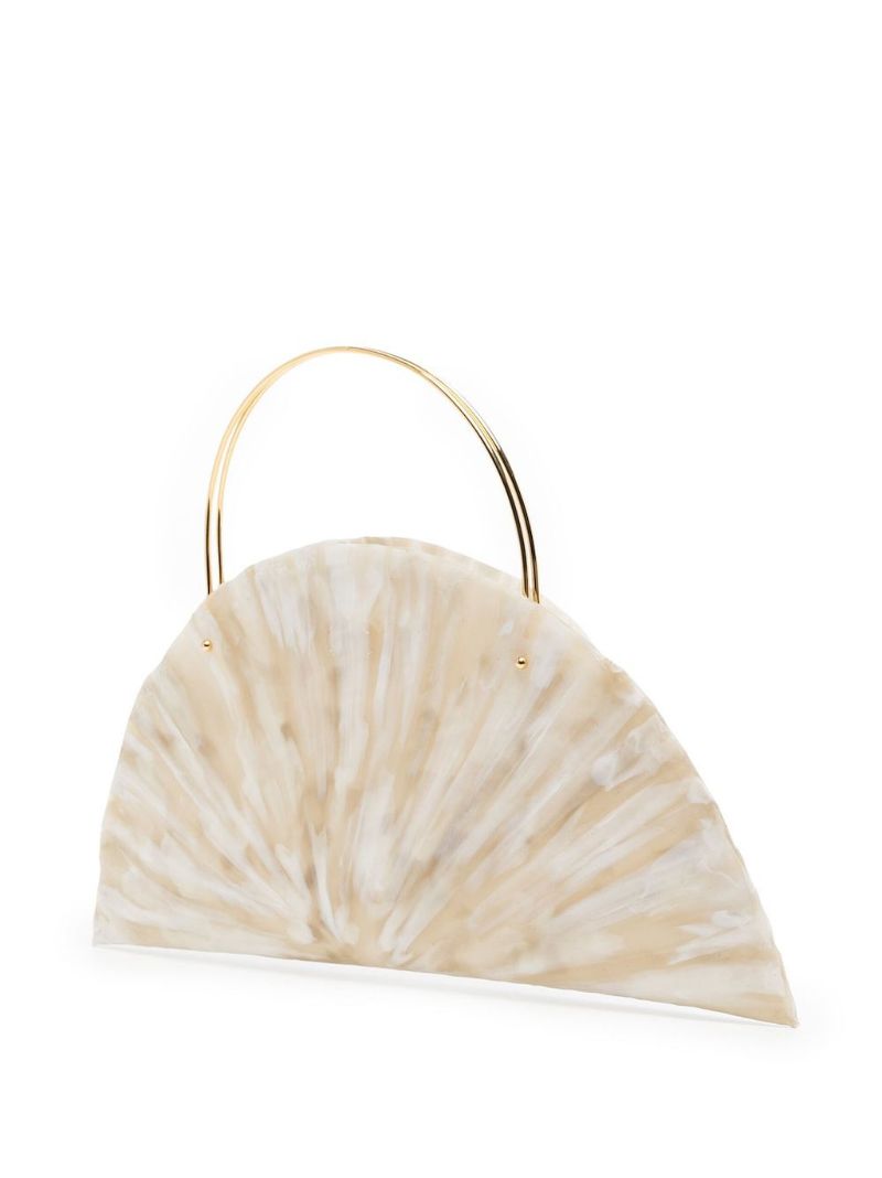 Neutral Le Soleil Couchant Clutch Bag
