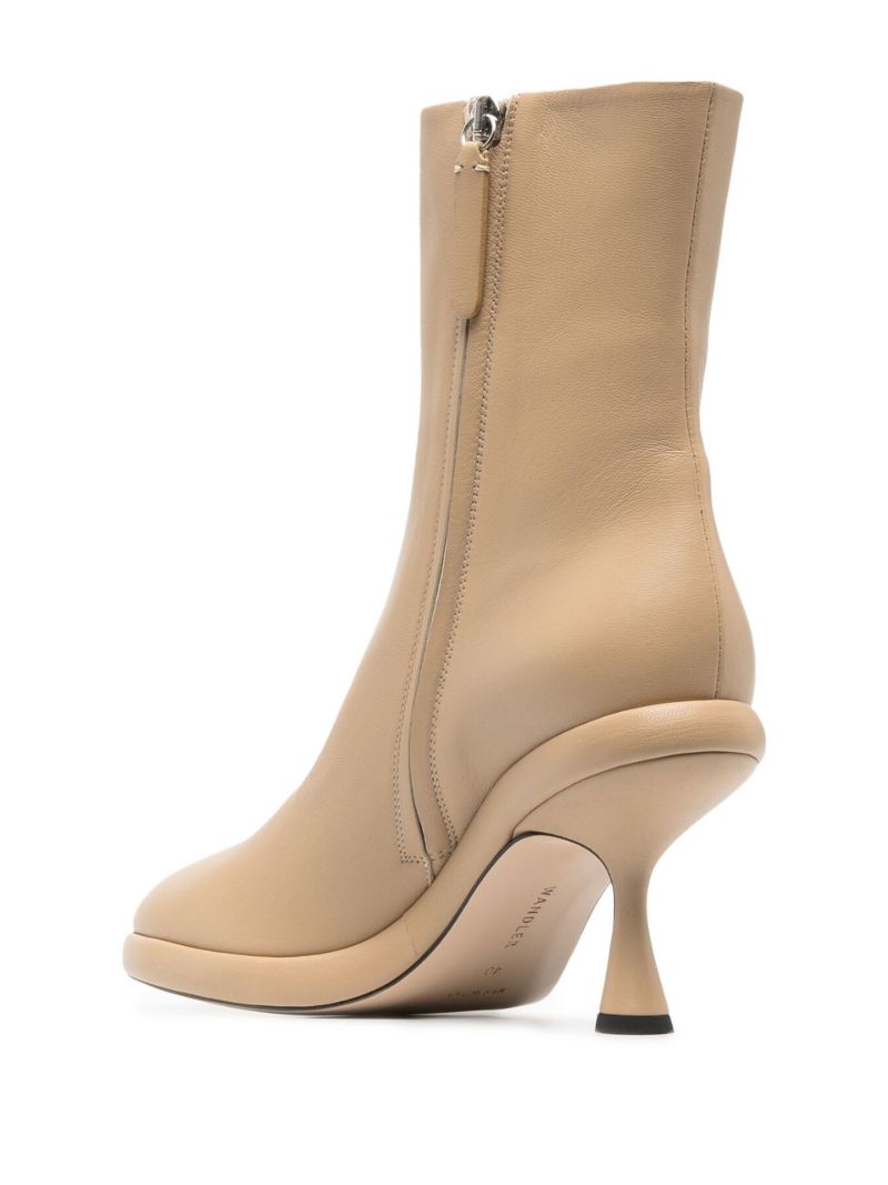 Neutral June 75 Leather Ankle Boots