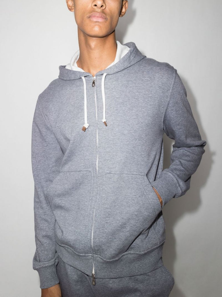 Grey Cotton Hoodie
