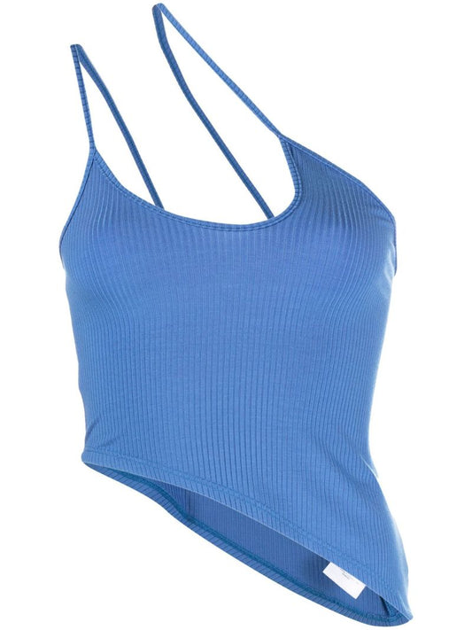 Blue Oceane One-shoulder Top