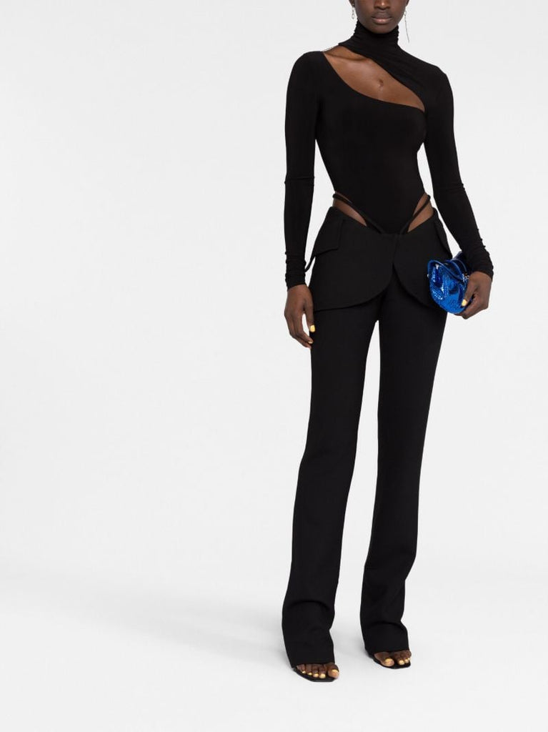 Black Cut-out Bodysuit