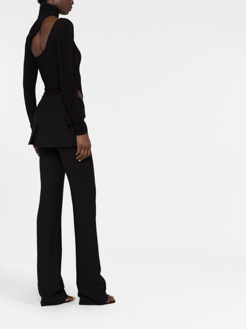 Black Cut-out Bodysuit