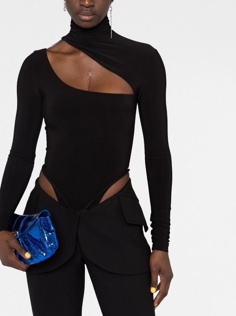 Black Cut-out Bodysuit