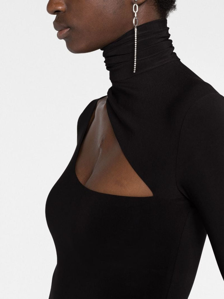 Black Cut-out Bodysuit