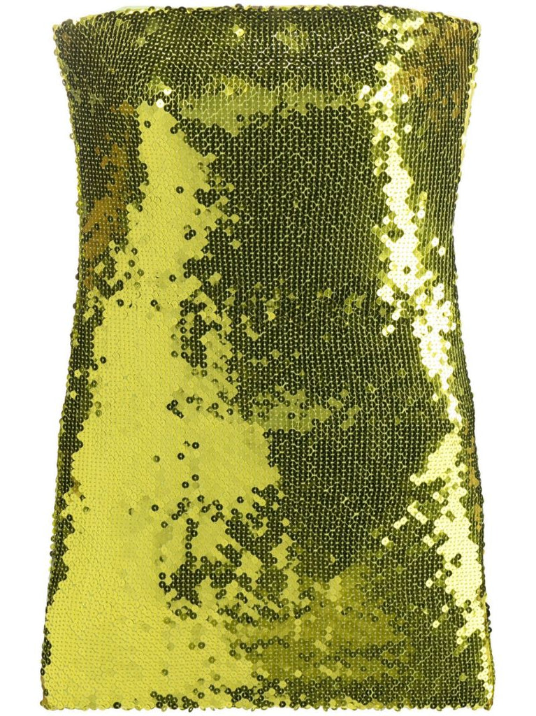 Green Giselle Sequinned Mini Dress
