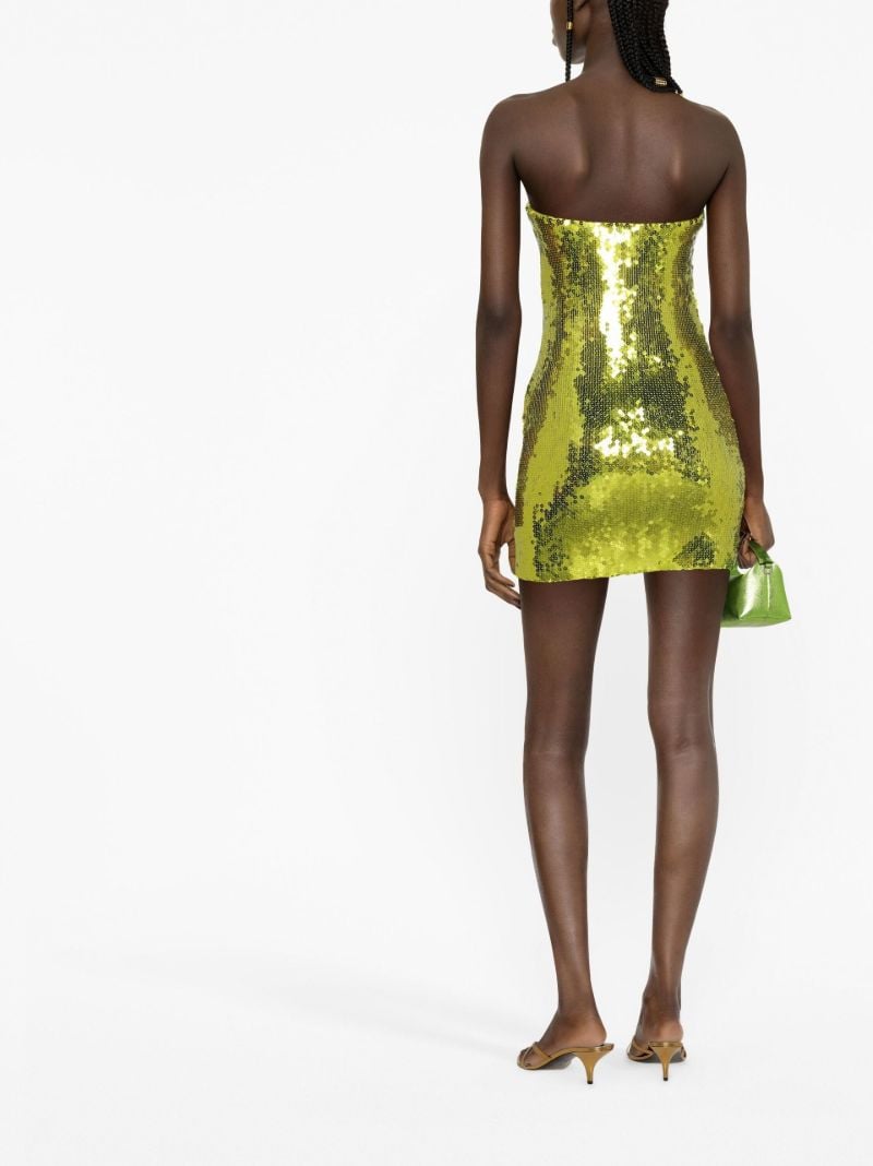 Green Giselle Sequinned Mini Dress