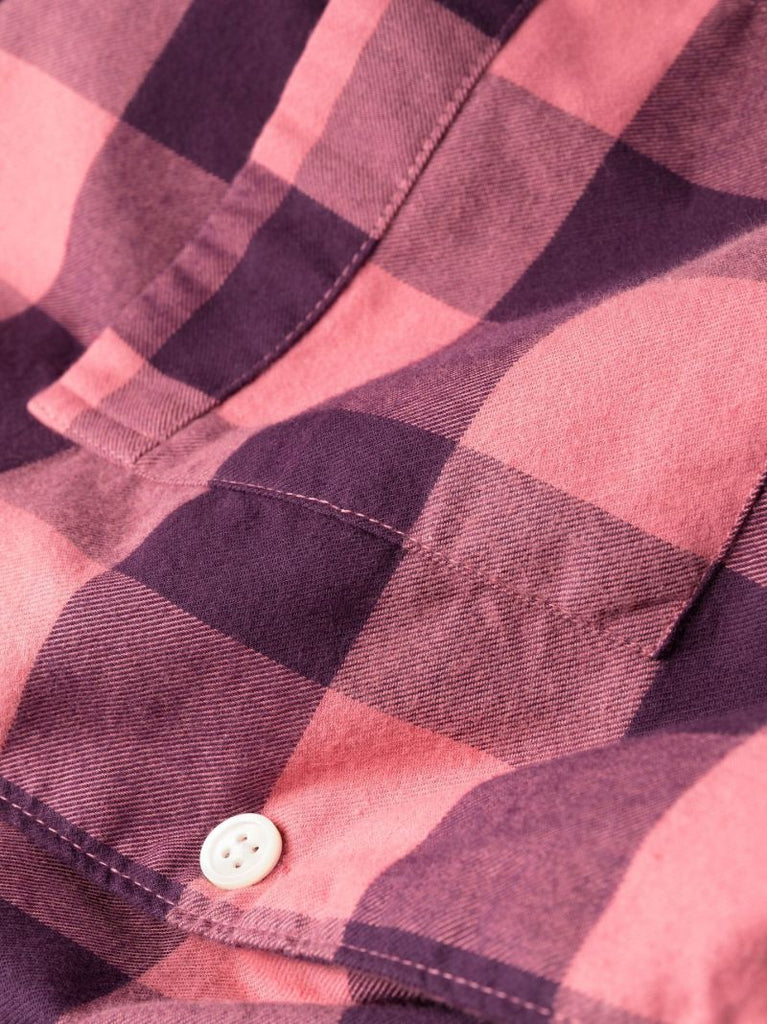 Pink Gingham Print Pyjama Shirt