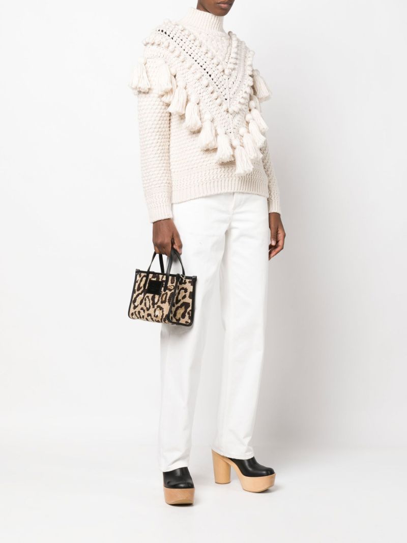 Neutral Cheetah Print Mini Tote Bag