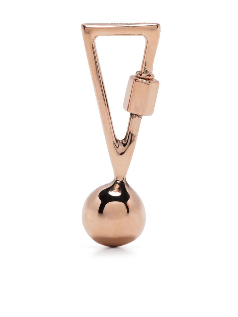 14k Rose Gold Exclamation Point Lock Charm