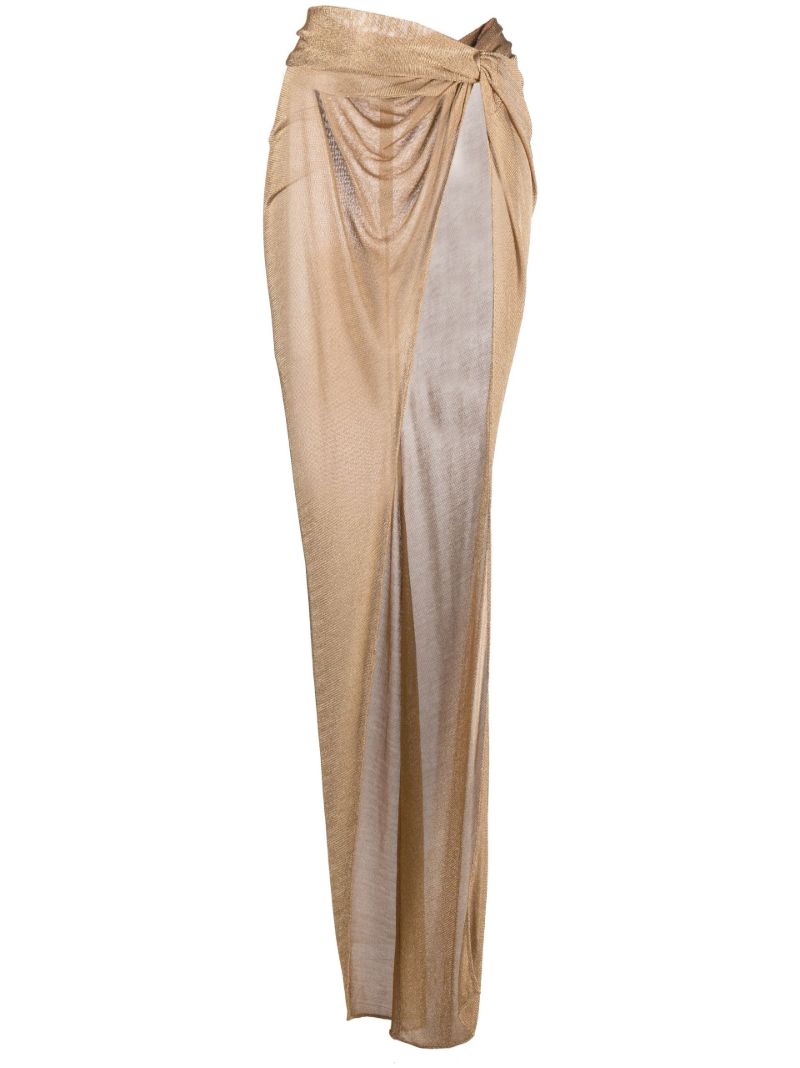 Gold Mesh Maxi Skirt