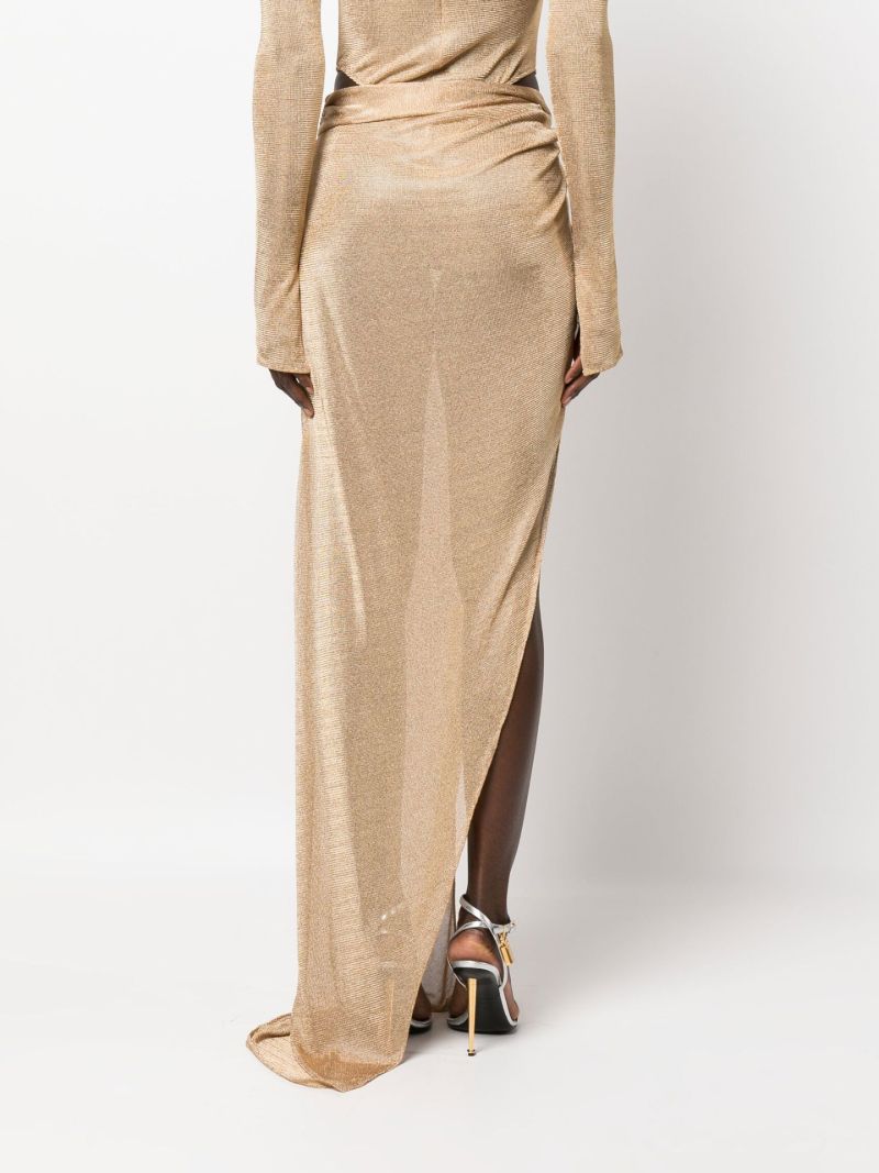 Gold Mesh Maxi Skirt
