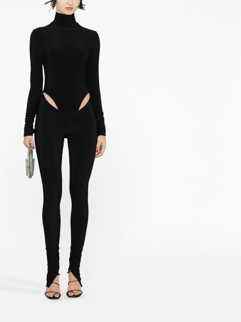 Black Cut-out High-neck Jumpsuit