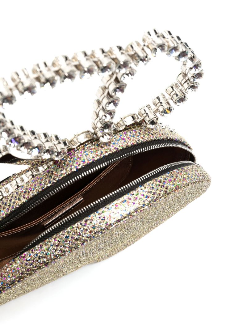 Silver-tone Butterfly Crystal Clutch Bag