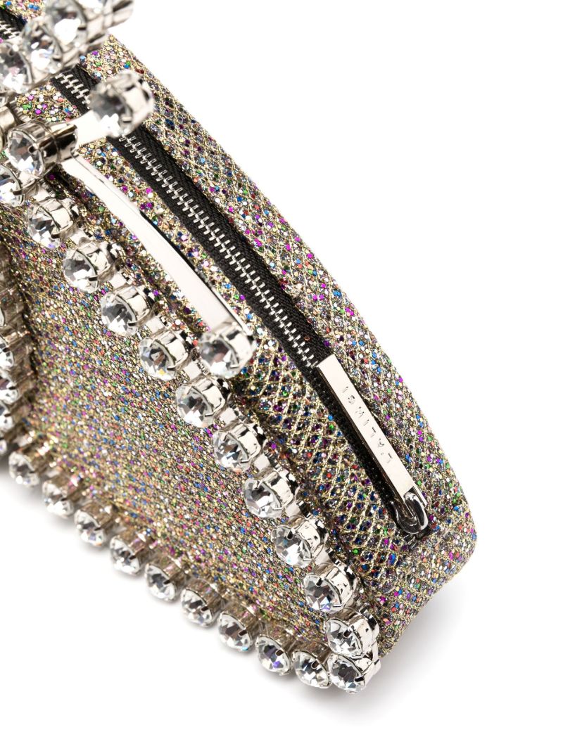 Silver-tone Butterfly Crystal Clutch Bag