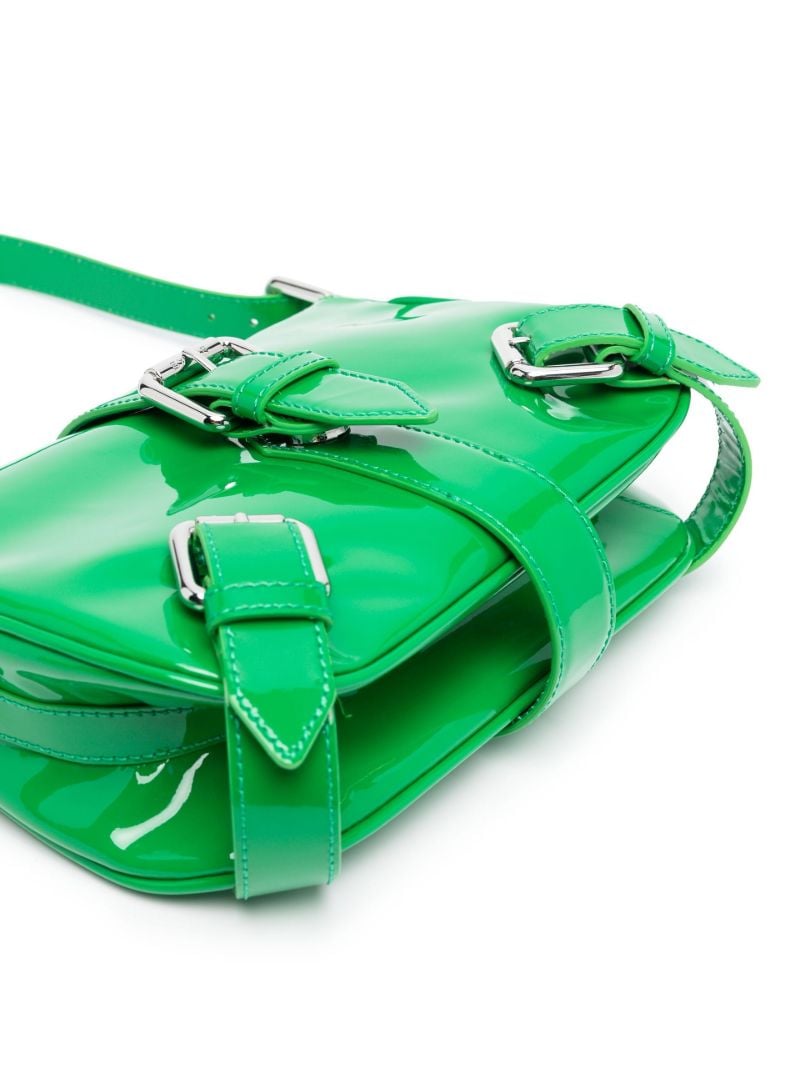 Green Murphy Patent Leather Shoulder Bag