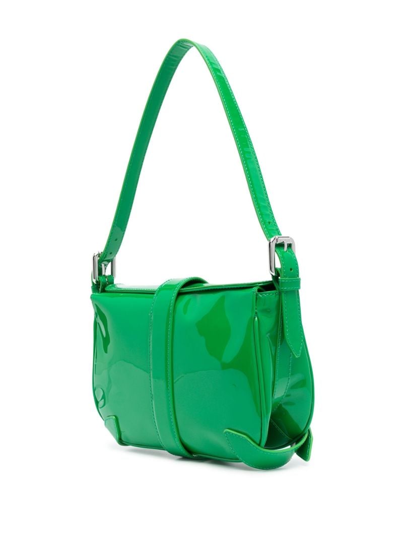 Green Murphy Patent Leather Shoulder Bag