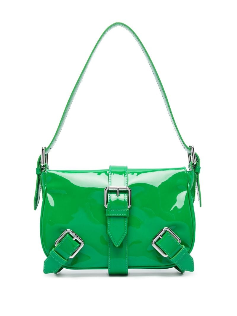 Green Murphy Patent Leather Shoulder Bag