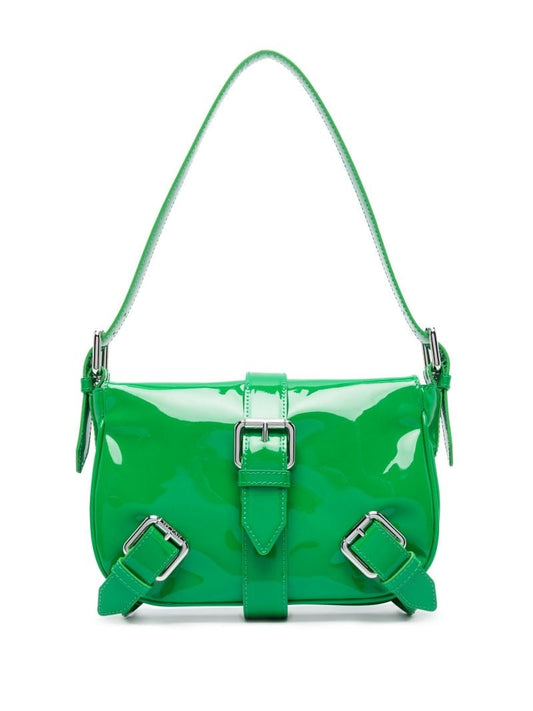 Green Murphy Patent Leather Shoulder Bag
