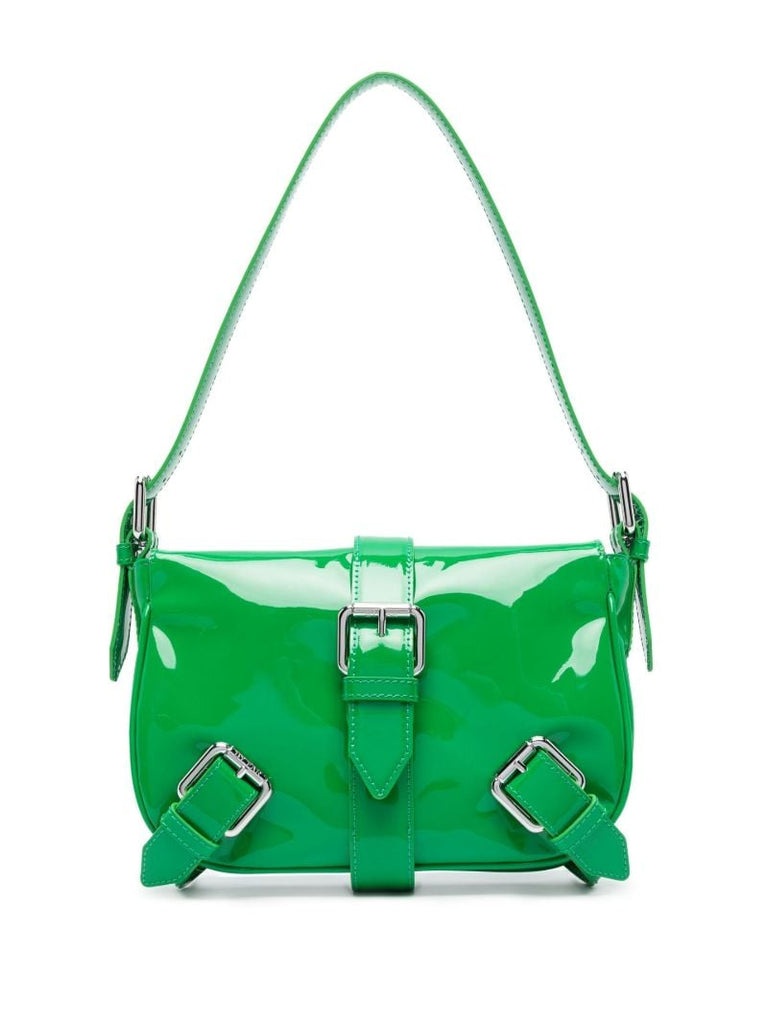 Green Murphy Patent Leather Shoulder Bag