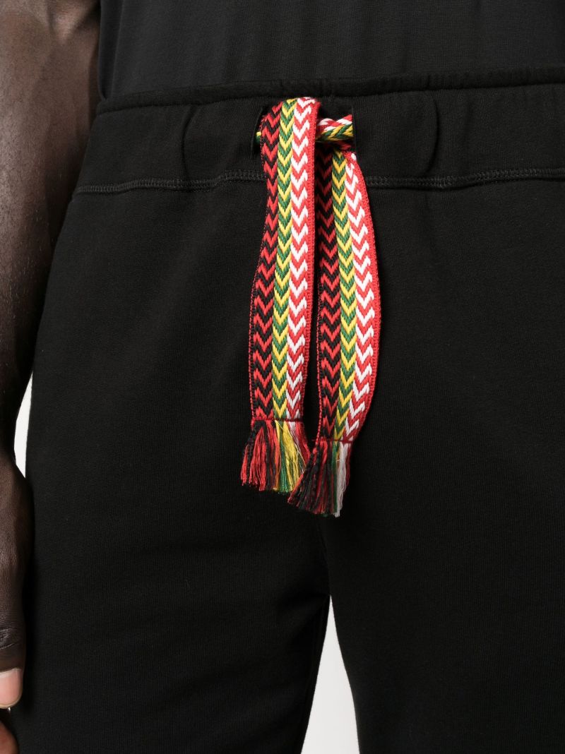 Black Curb Cotton Track Pants