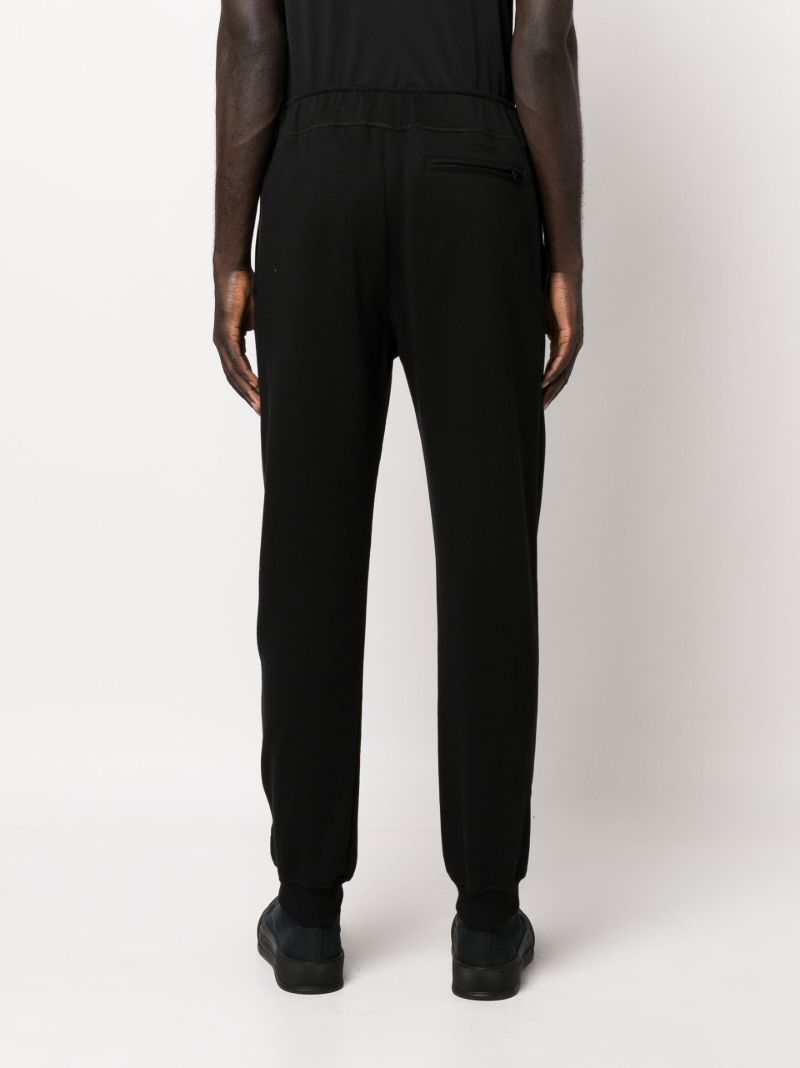 Black Curb Cotton Track Pants