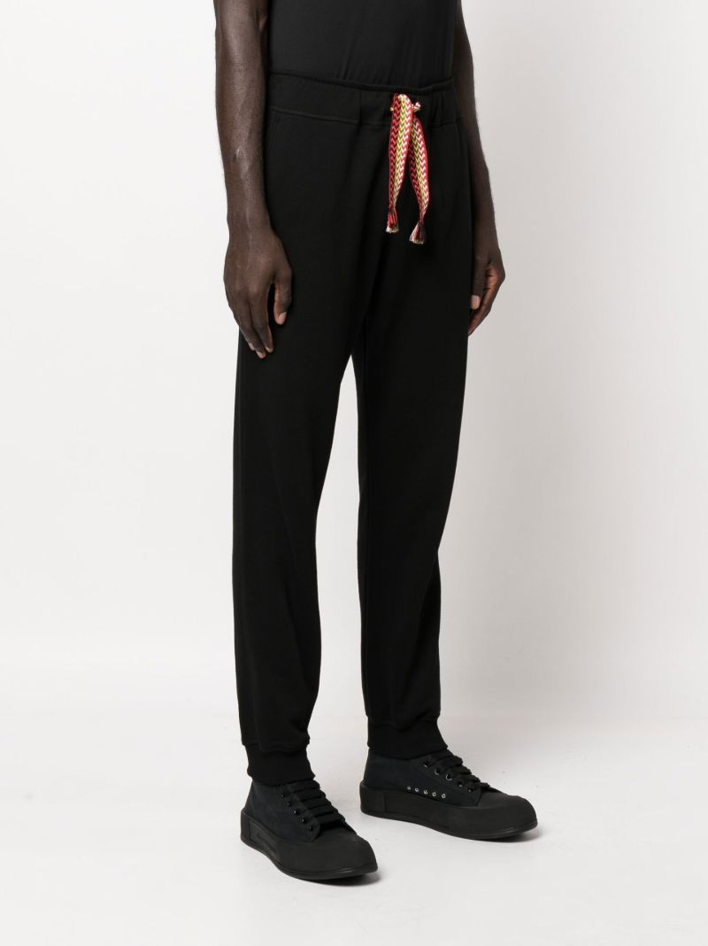 Black Curb Cotton Track Pants