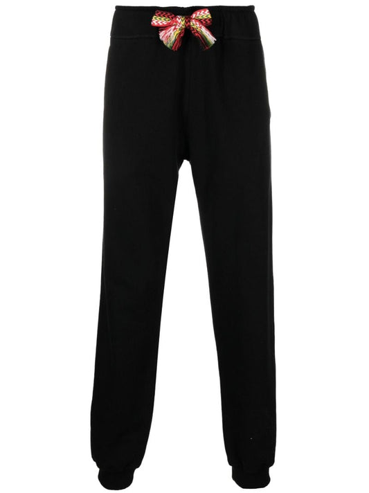 Black Curb Cotton Track Pants