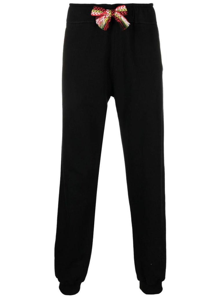 Black Curb Cotton Track Pants