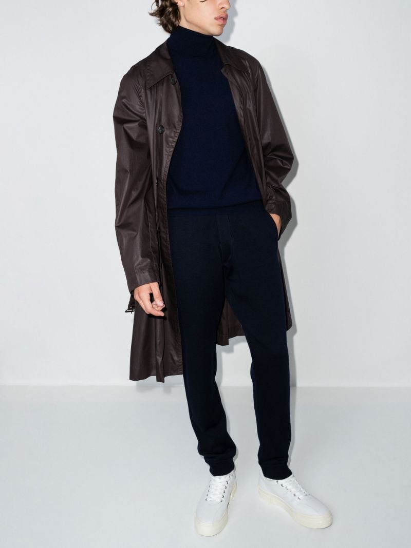Blue Turtleneck Cashmere Sweater