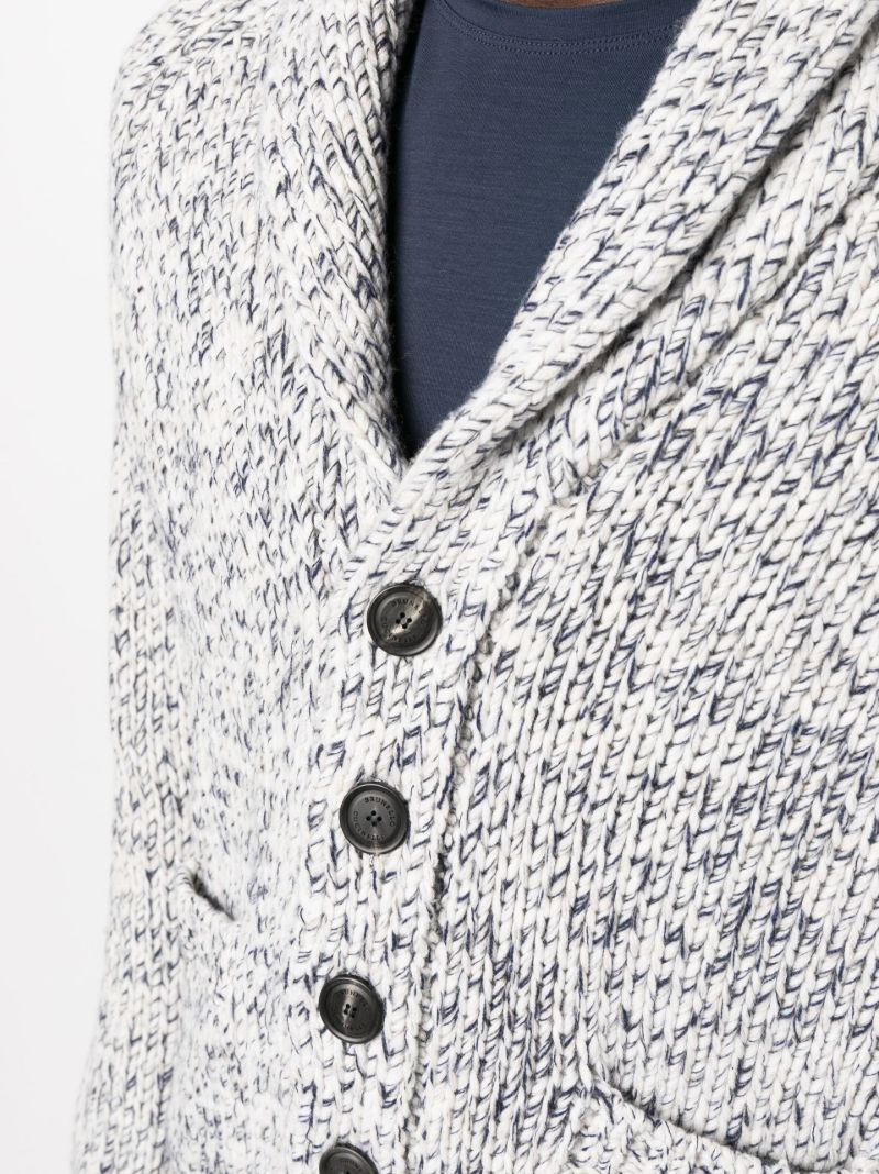 Grey Patch Pocket Wool Cardigan