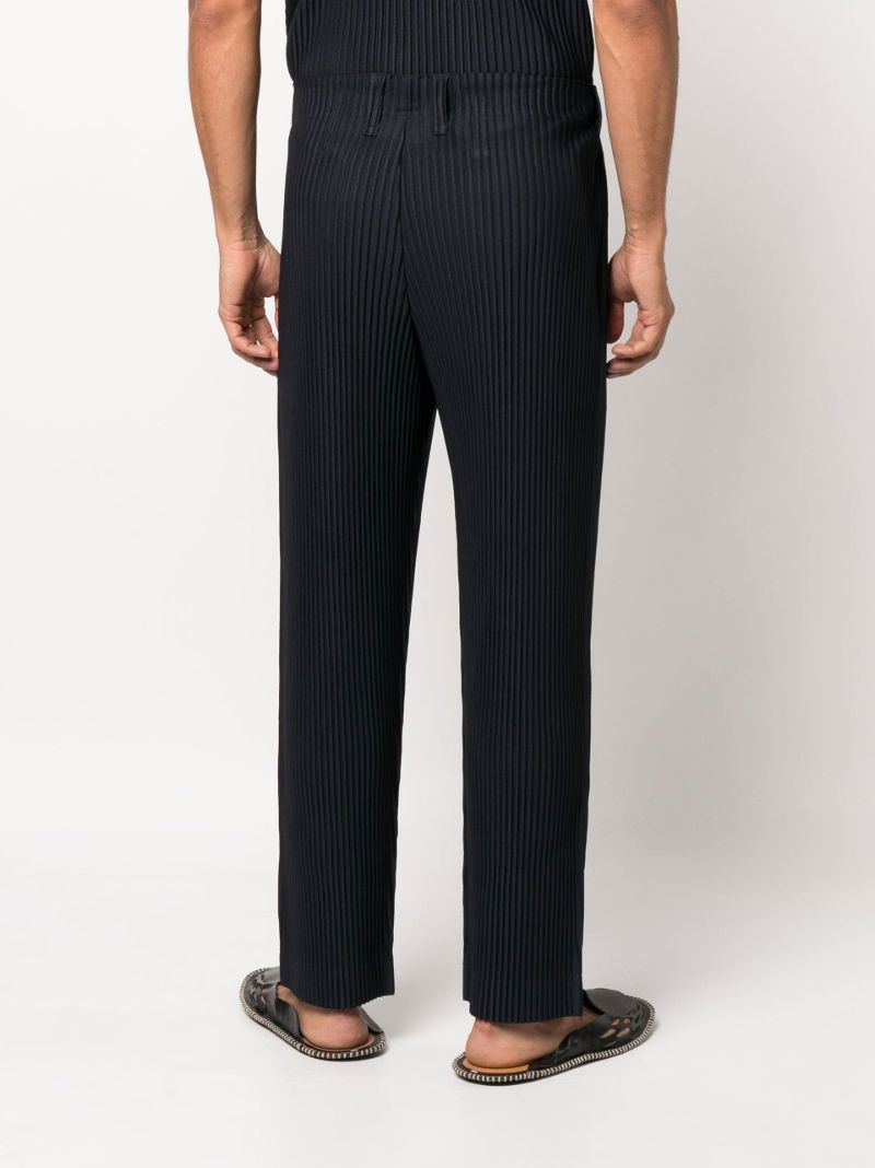 Blue Basics PlissÃ_x0083_Â© Straight Leg Trousers