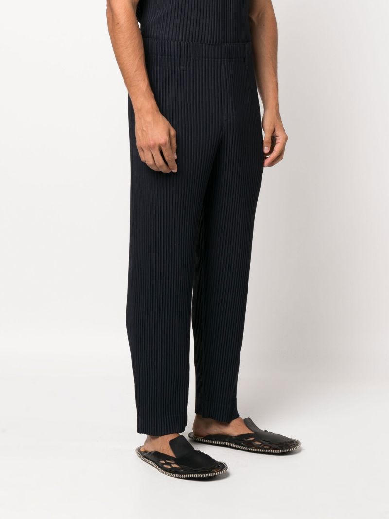 Blue Basics PlissÃ_x0083_Â© Straight Leg Trousers