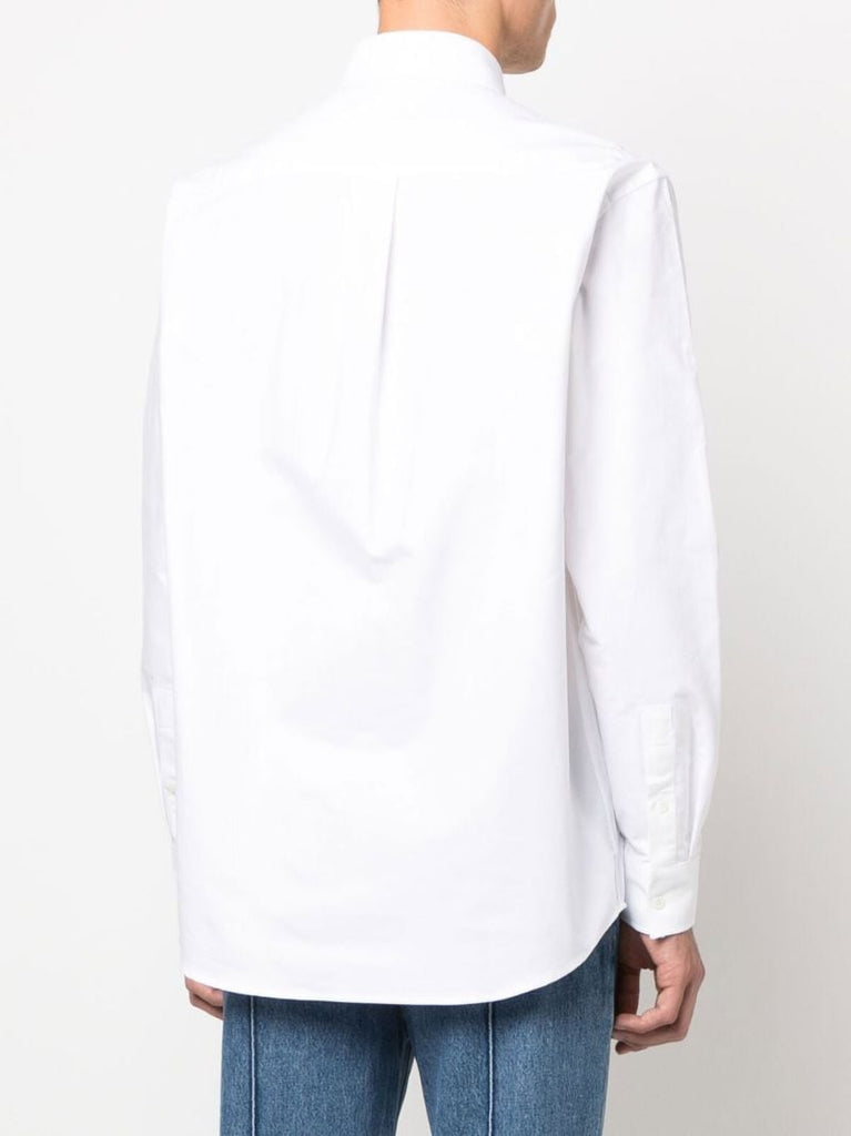 White Embroidered Cotton Shirt