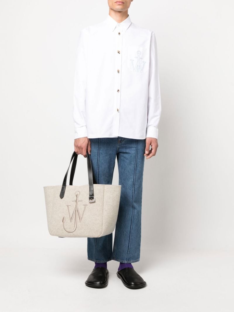 White Embroidered Cotton Shirt