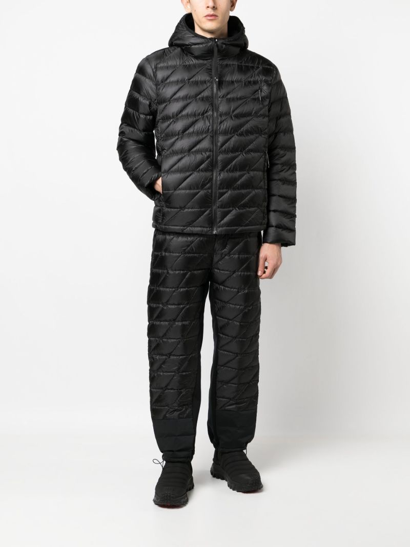 Black Padded Track Pants