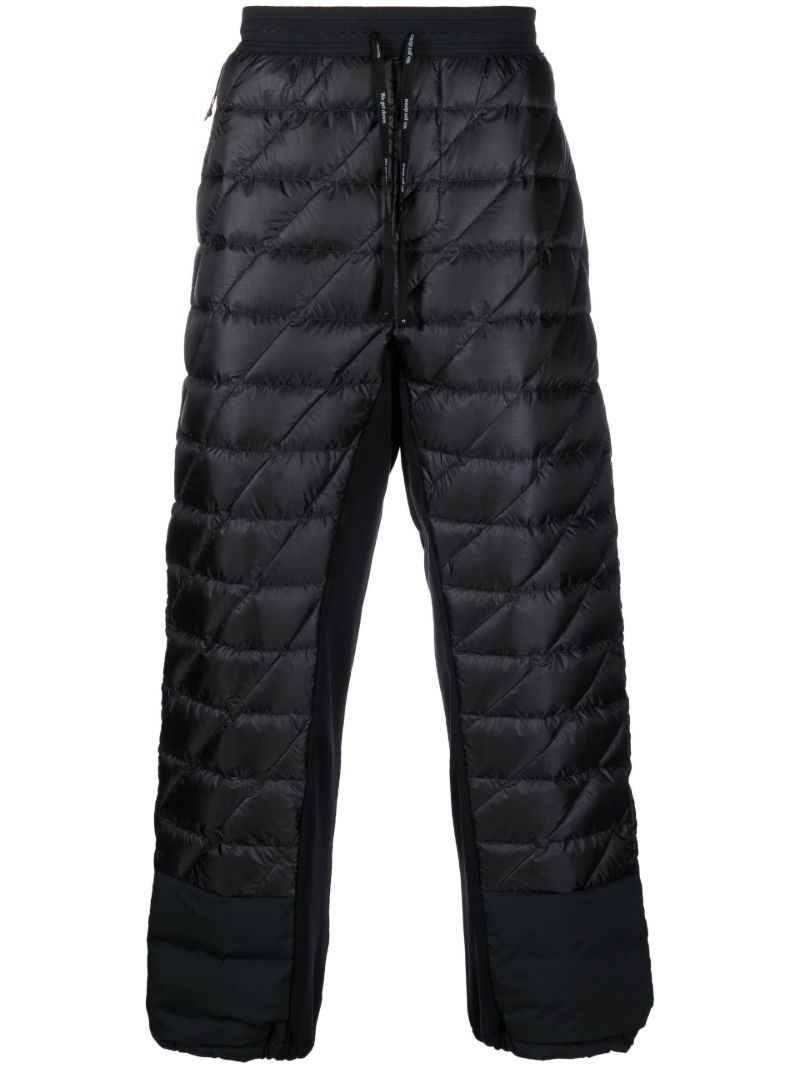 Black Padded Track Pants
