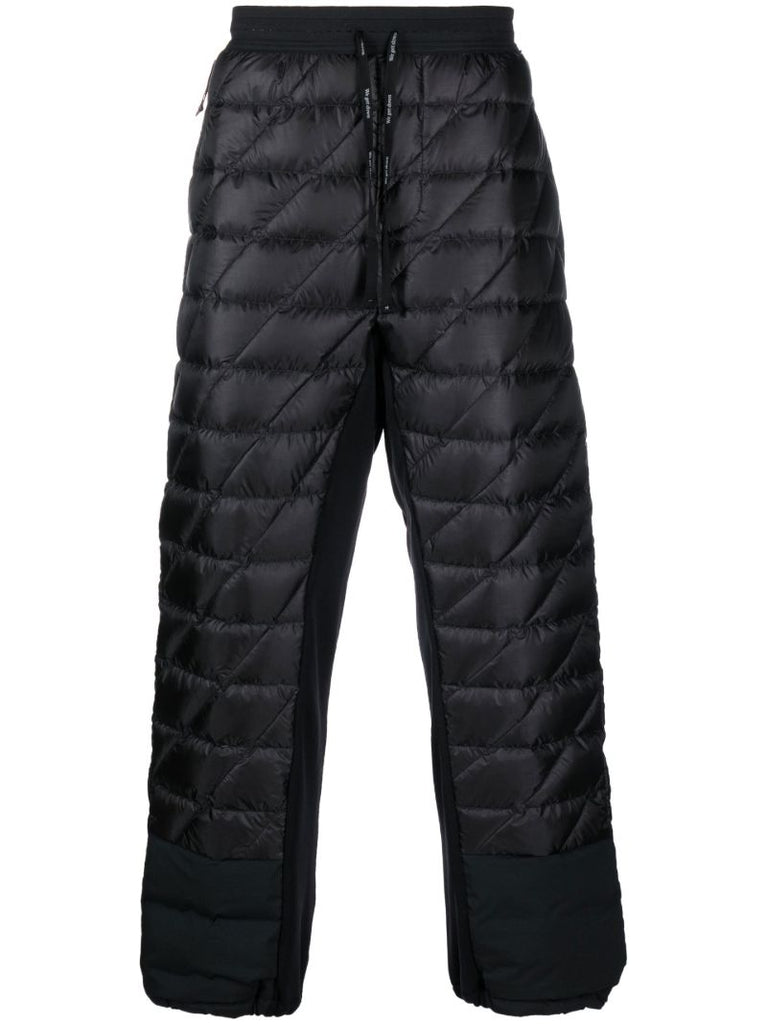 Black Padded Track Pants