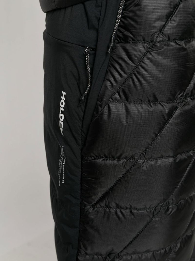 Black Padded Track Pants