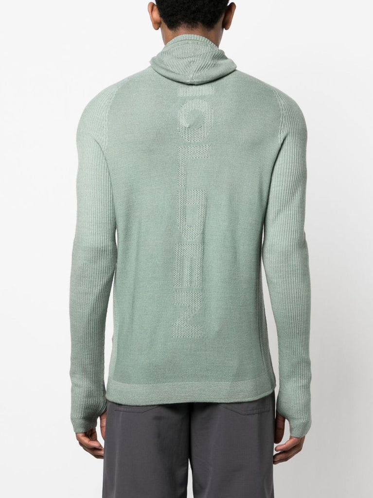 Green Balaclava Merino Sweater