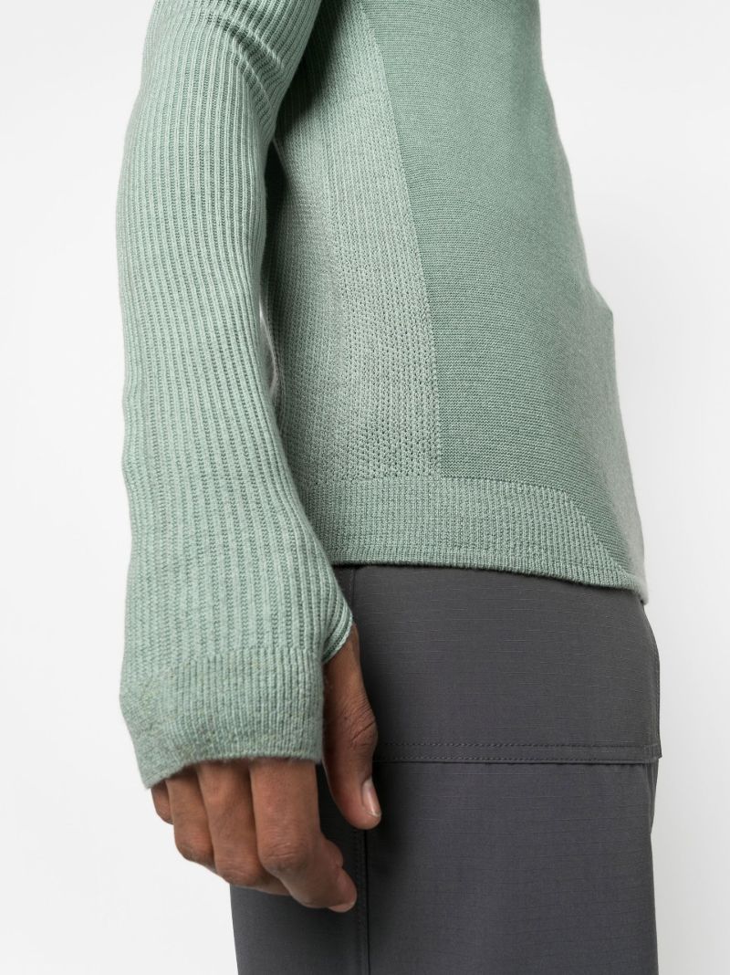 Green Balaclava Merino Sweater