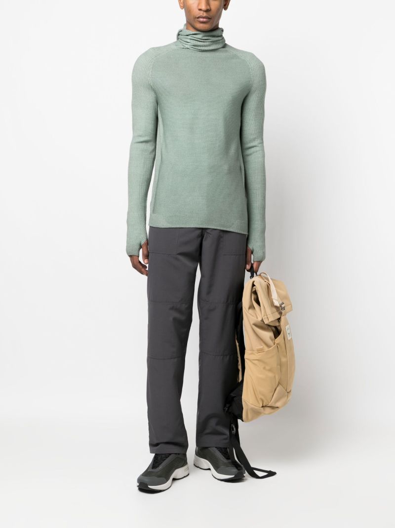 Green Balaclava Merino Sweater