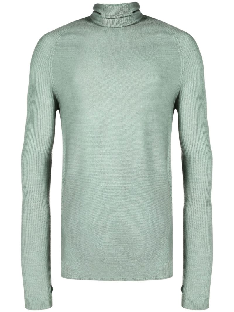Green Balaclava Merino Sweater