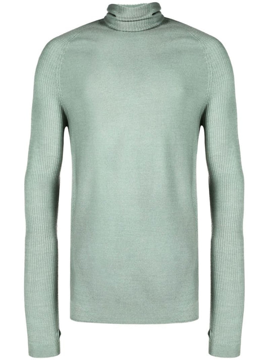Green Balaclava Merino Sweater