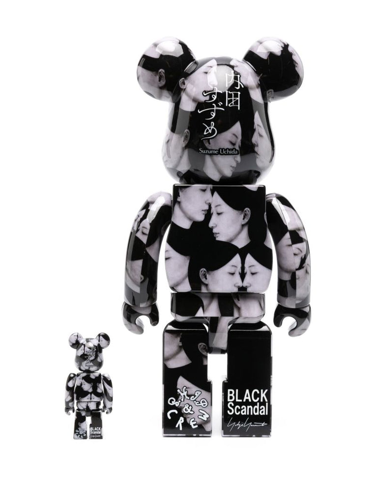 Black Be@rbrick Yohji Yamamoto X Suzume Uchida X S.h.i.p 100% and 400% Set