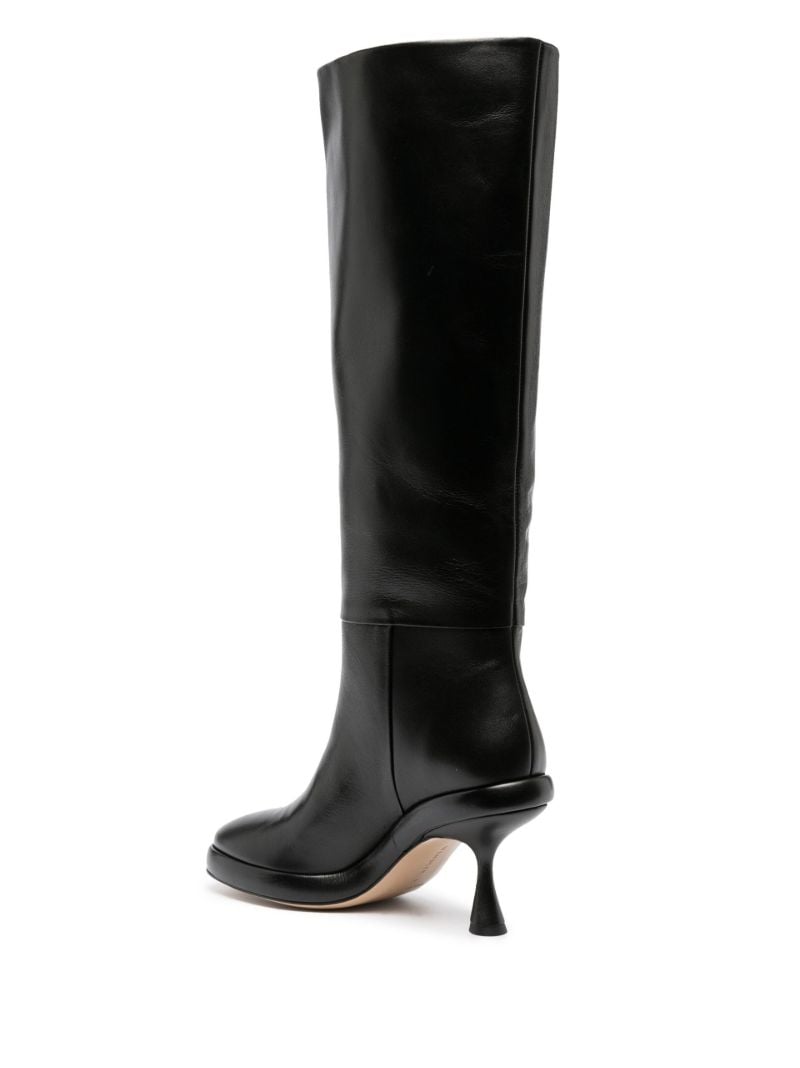 Black June 75 Leather Knee-high Boots