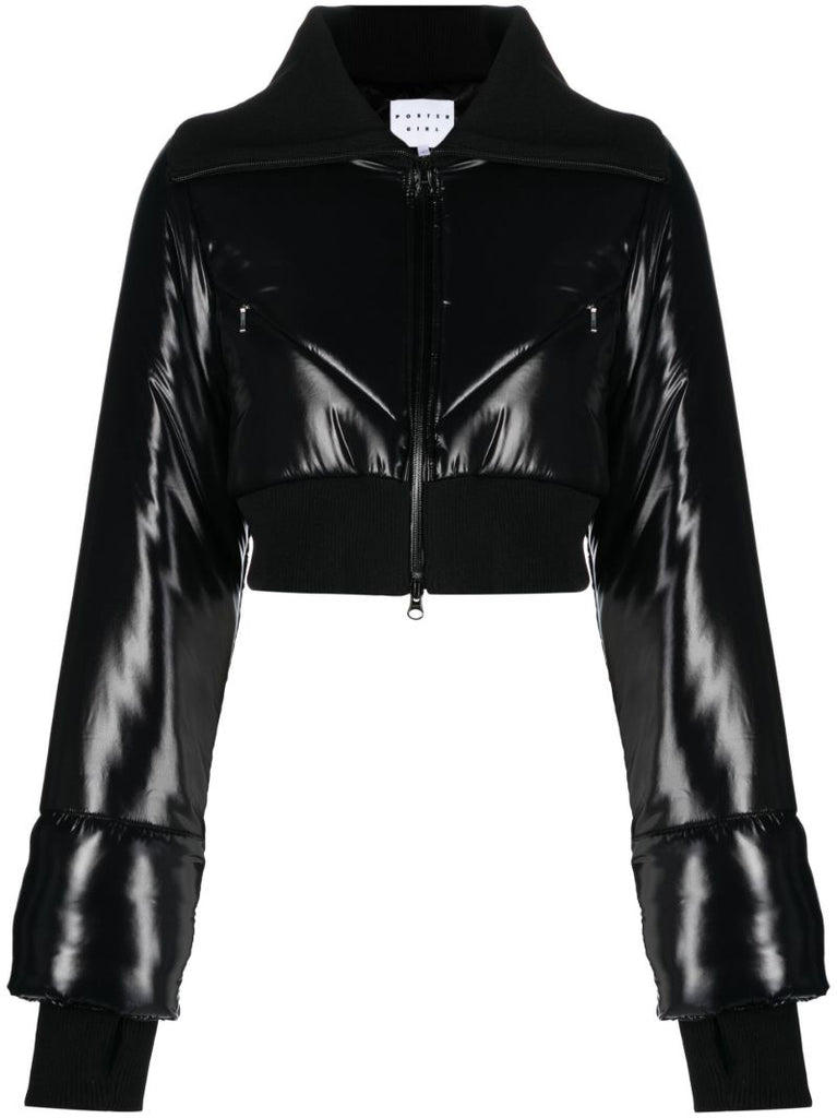 Black Bunny Cropped Ski Jacket