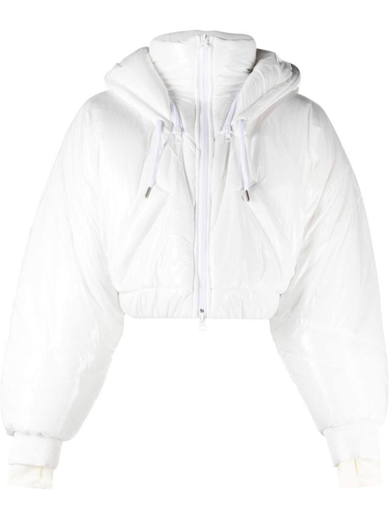 White Bianca Cropped Ski Jacket