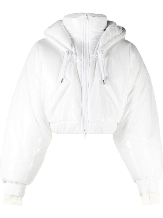 White Bianca Cropped Ski Jacket