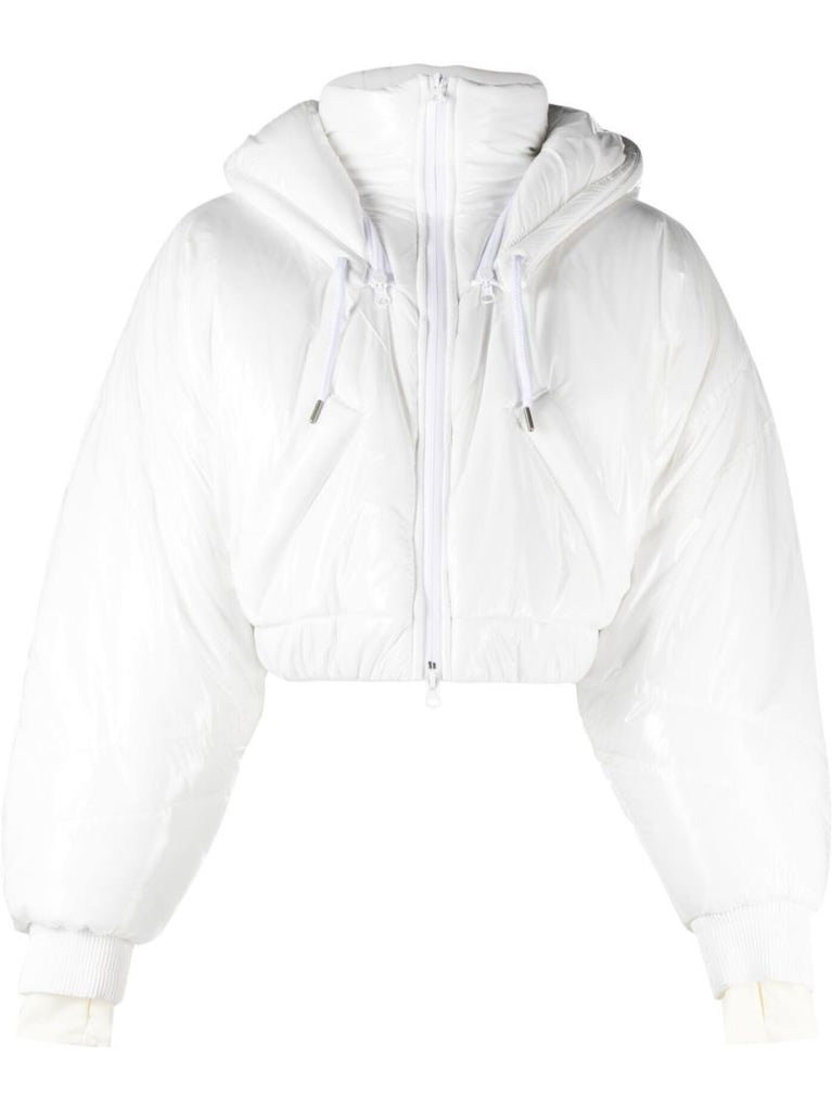 White Bianca Cropped Ski Jacket